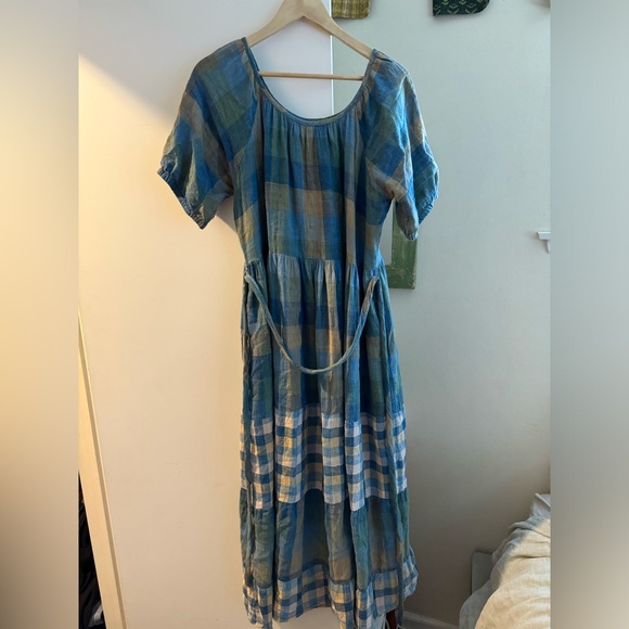 Ace & Jig Blue and Tan Plaid Dress - Picture 3 of 8